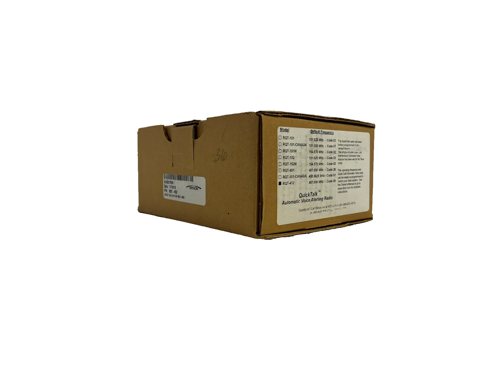 Ritron RQT-452 Quick Talk UHF 2w