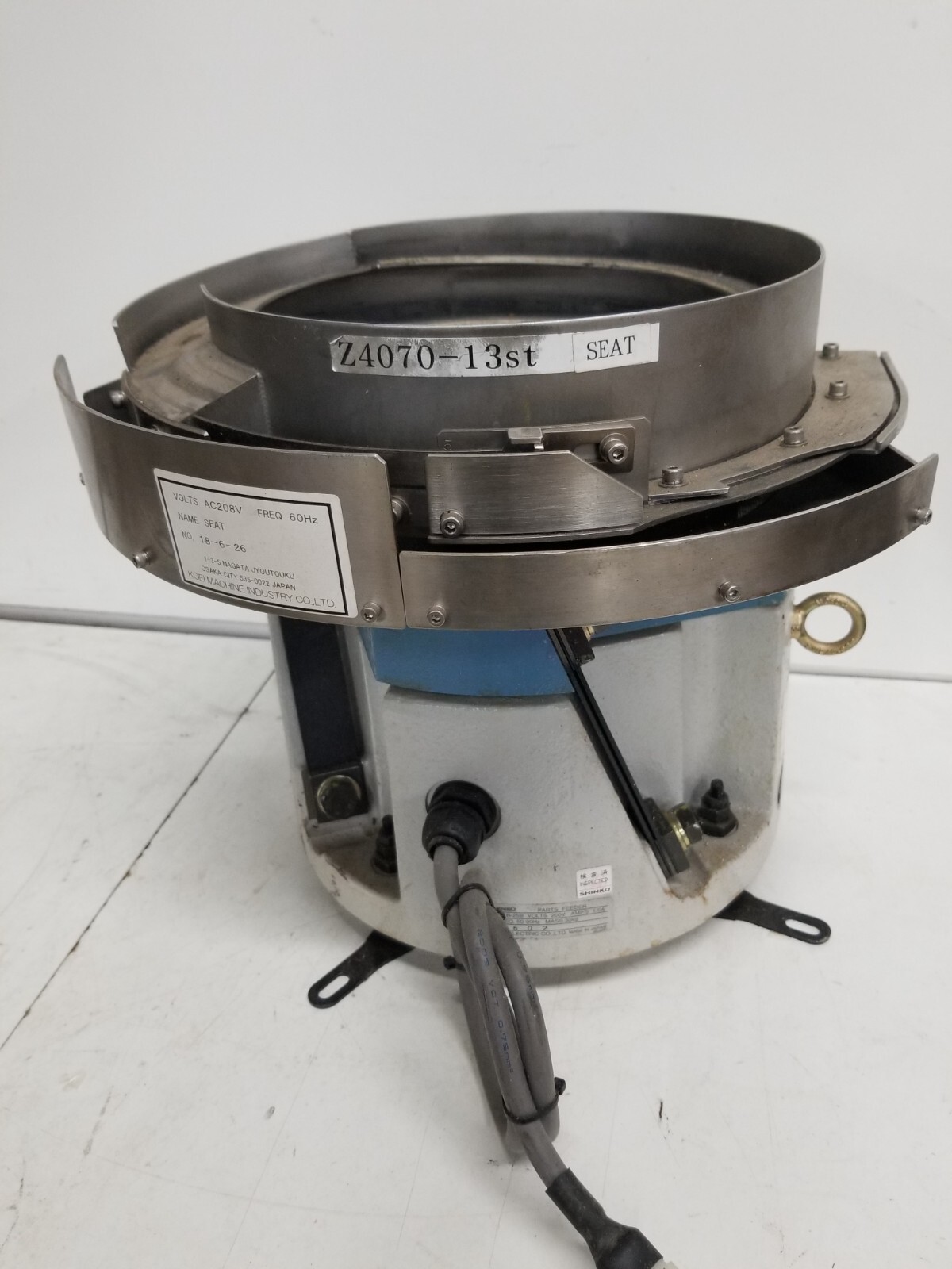 Shinko Electric ER-25B Parts Feeder 200v-ac