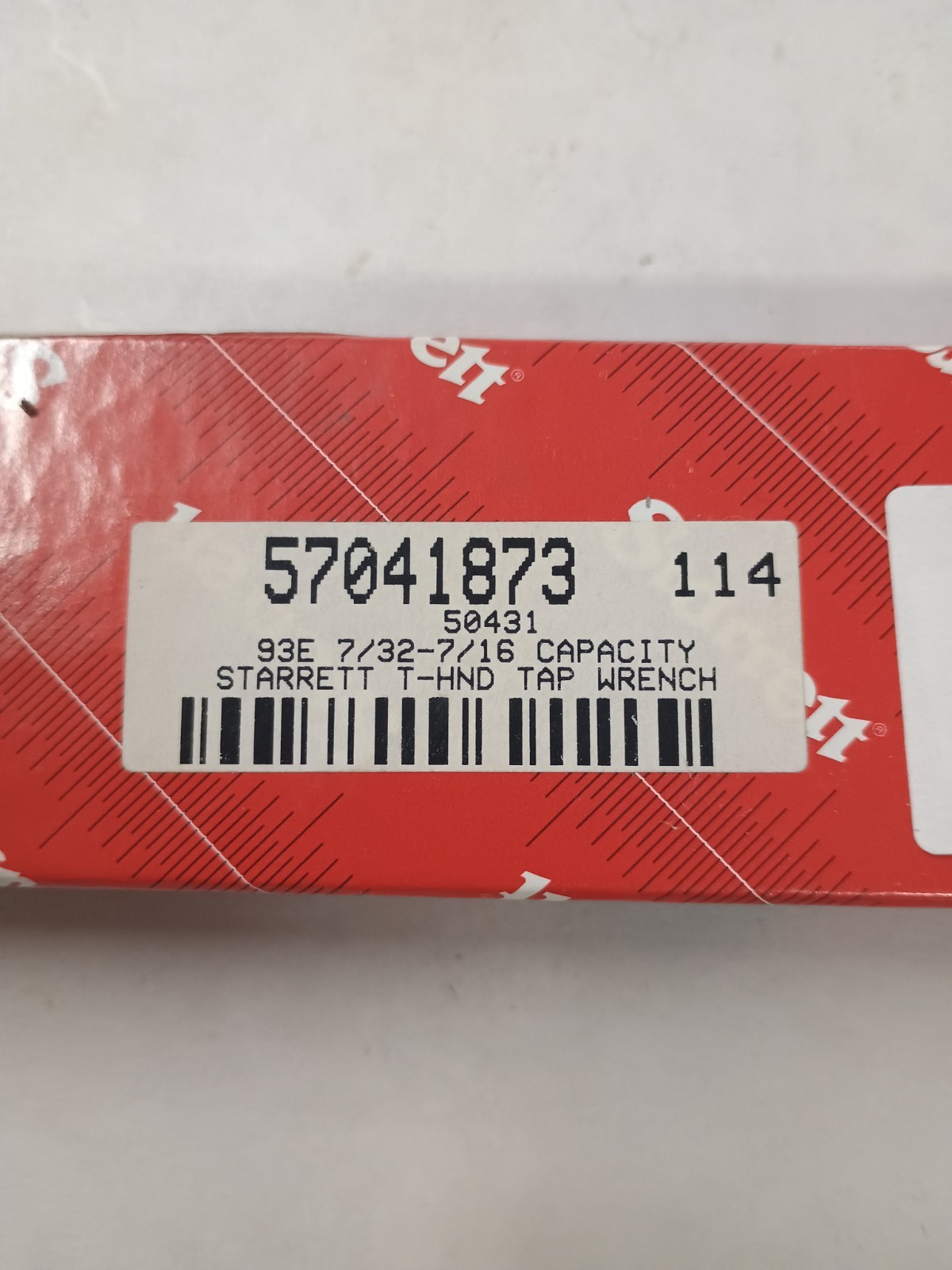 Starrett T-Tap Handle Wrench NO. 93-E 5/32-1/4″ NOS has rust spots