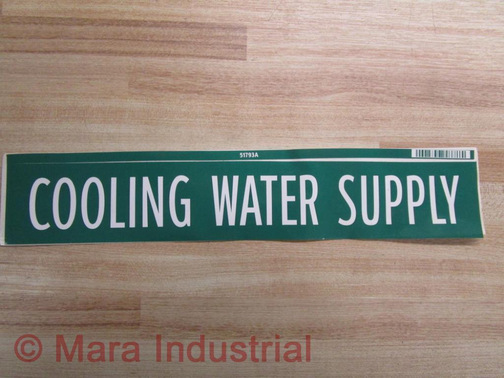 Lab Safety Supply, 51793A Cooling Water Supply Label (Pack of 4)