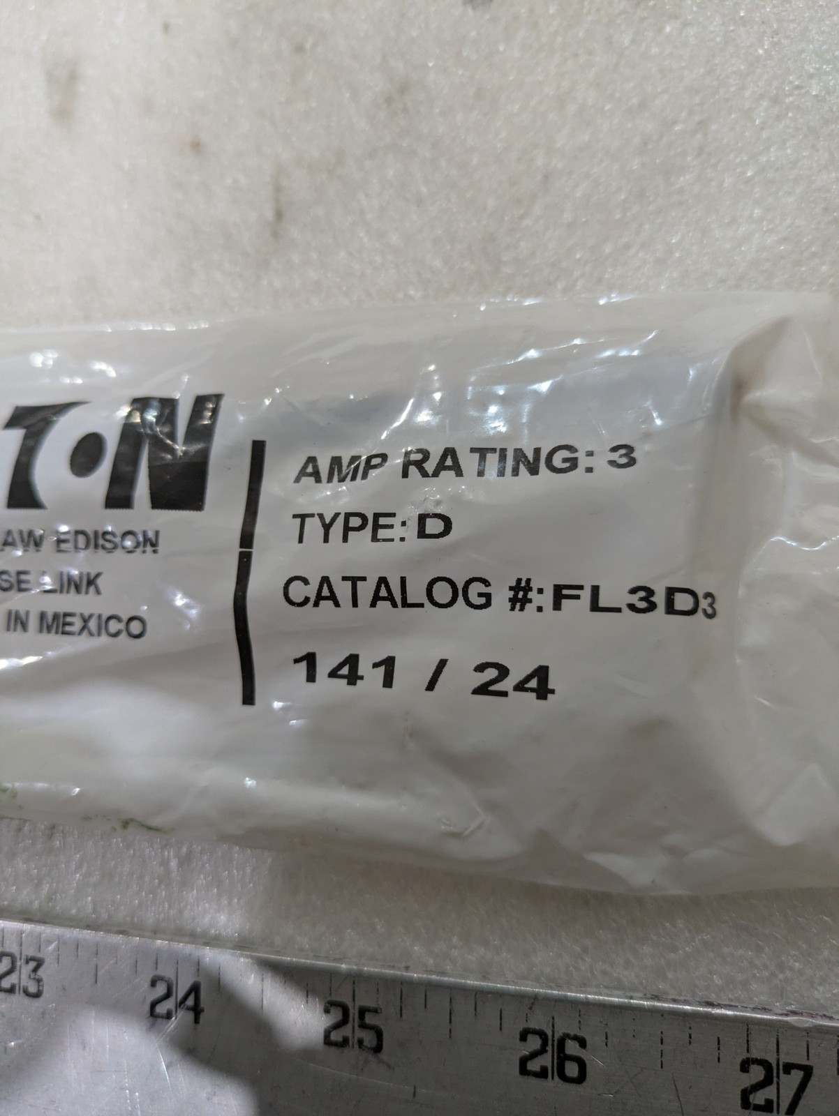 Eaton McGraw-Edison FL3D3 3Amp Type D Fuse Link Medium Voltage Distribution Fuse
