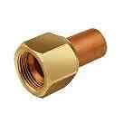 Mueller Brass Flare Female To Solder Adapter 1/4 In Flare X 1/4 In OD Tube
