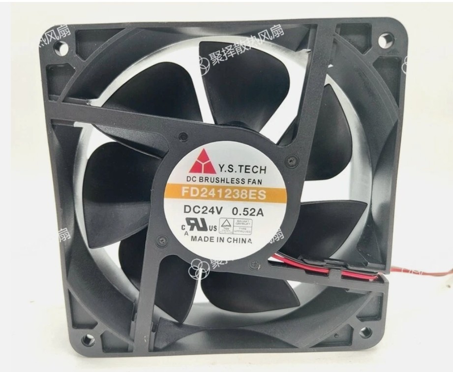 1 PCS Y.S.TECH Fan FD241238ES DC24V 0.52A 12038 12CM 2 wire cooling fan