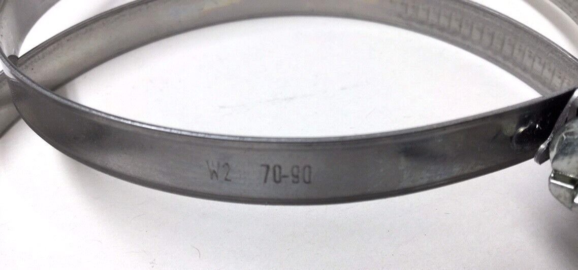 Mikalor W2 70-90 Hose Clamp Worm Drive For Silicone Hose 70mm-90mm (Pack Of 2)