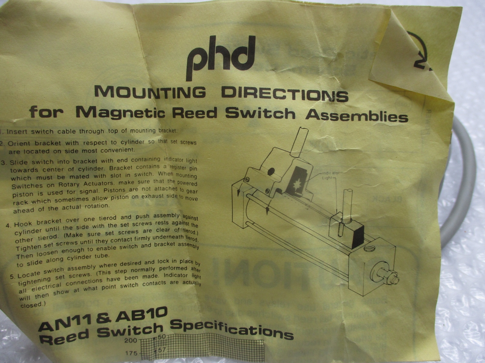 PHD AN11 & AB10 REED SWITCH NSNP