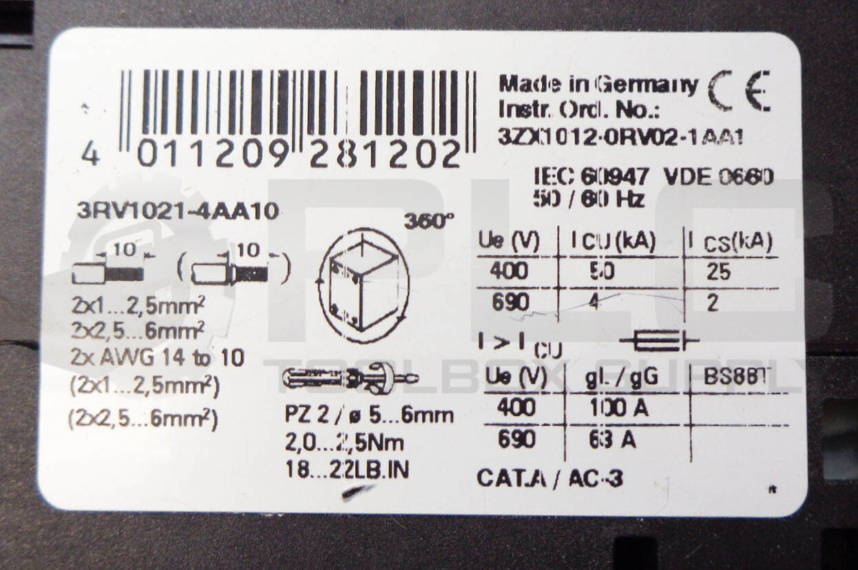 NEW SIEMENS 3RA1125-1GD23-1BB4 STARTER W/FBS2545 3RV1021-1GA10 3RT1023-1B..0