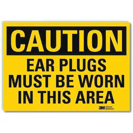 Lyle U4-1228-Rd_14X10 Caution Sign, 10 In Height, 14 In Width, Reflective