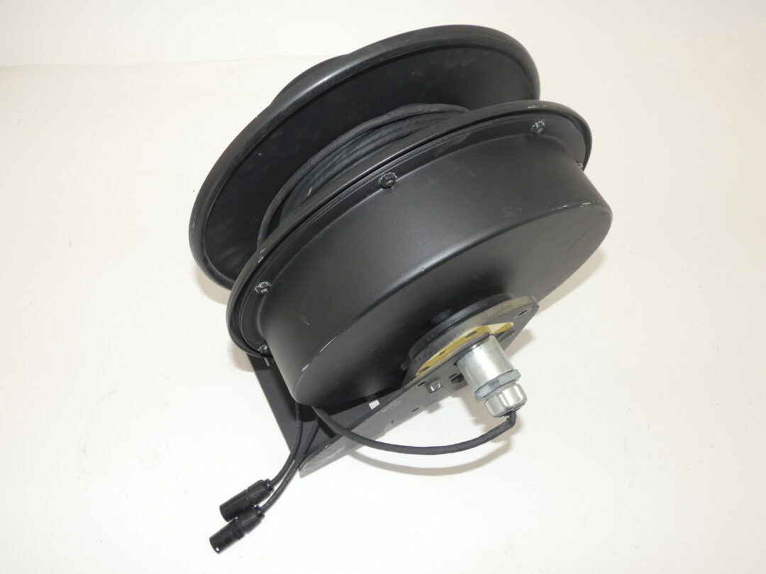Large CAT 5e Ethernet Cord Reel 13″ Diameter w/ Guide Rollers