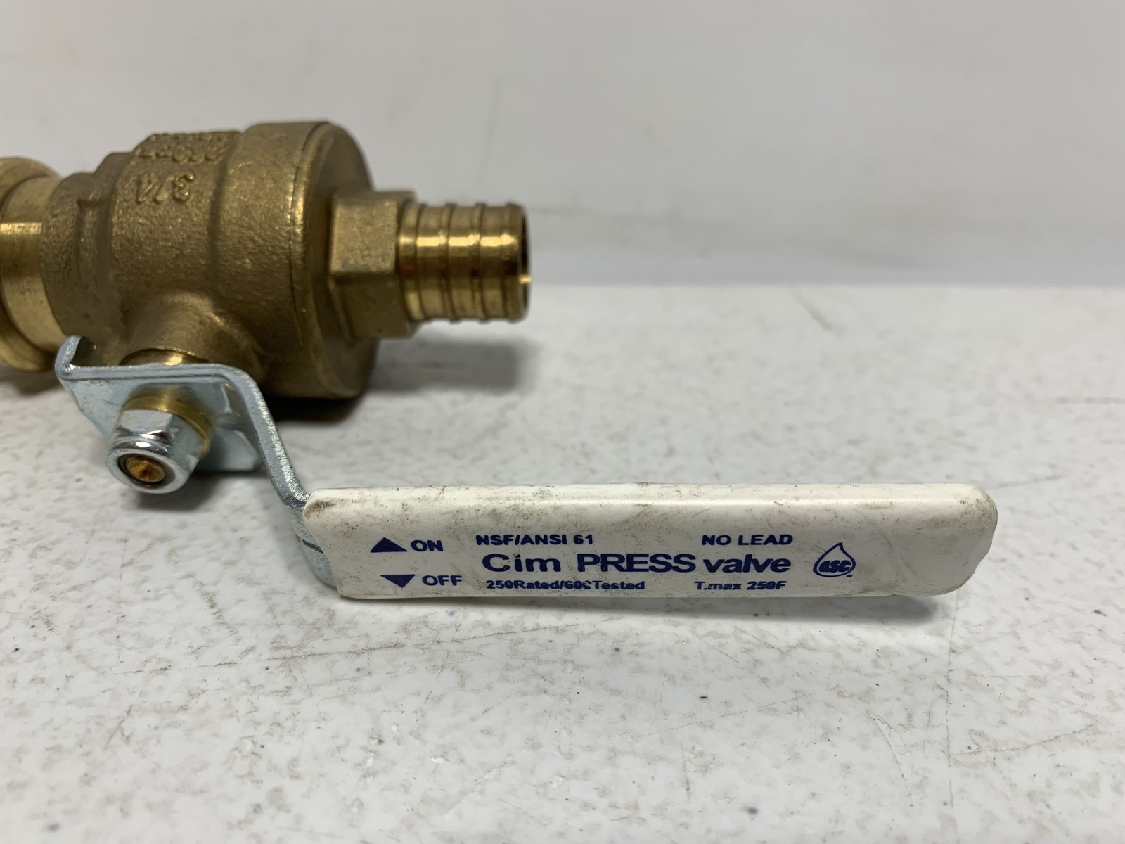 CIM 3/4″ Crimp x Crimp Brass Ball Valve ProPress