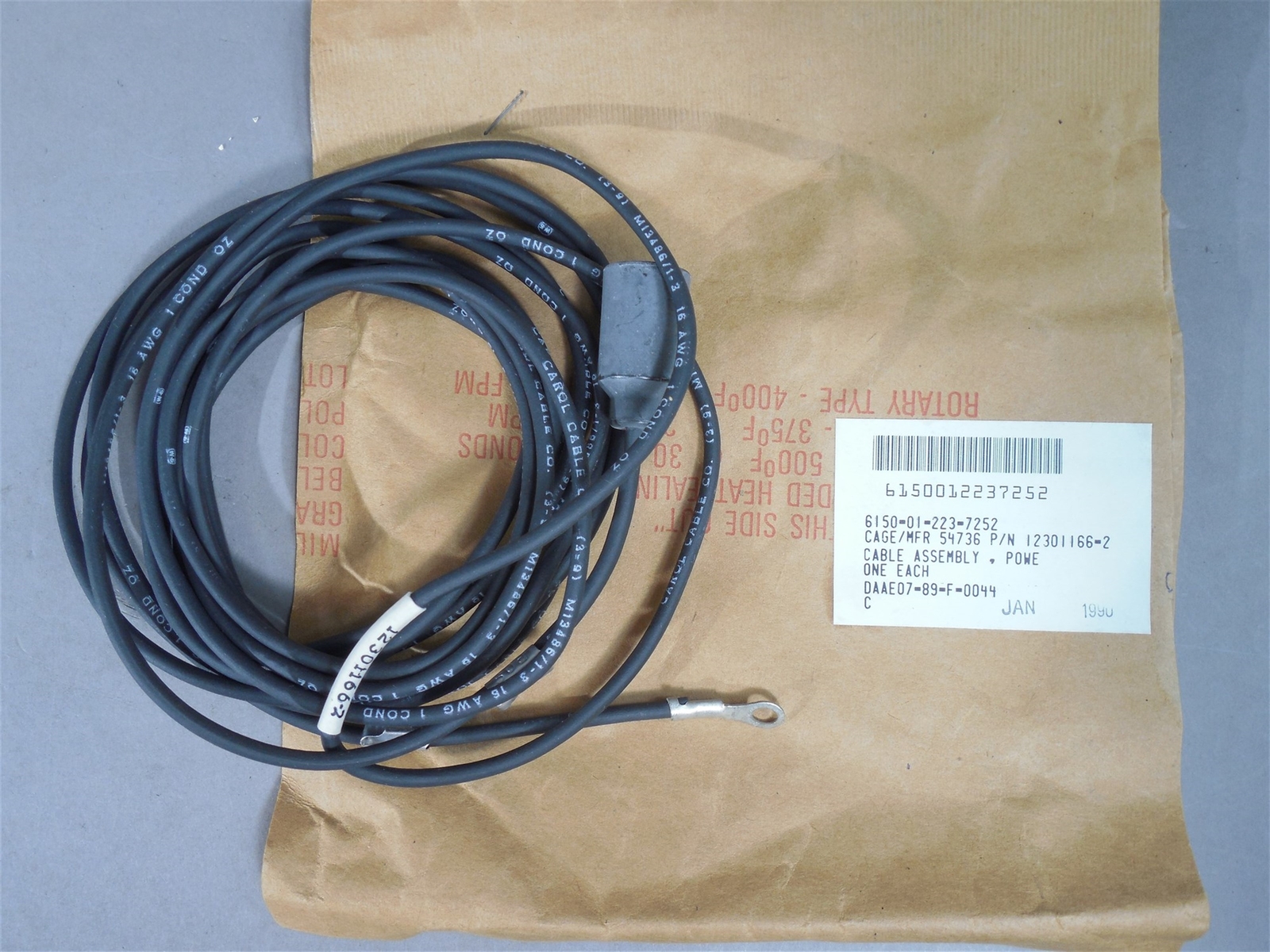 Lot of 2 Military Power Cable Assy 12301166-2 Female 13ft 6150-01-223-7252 New