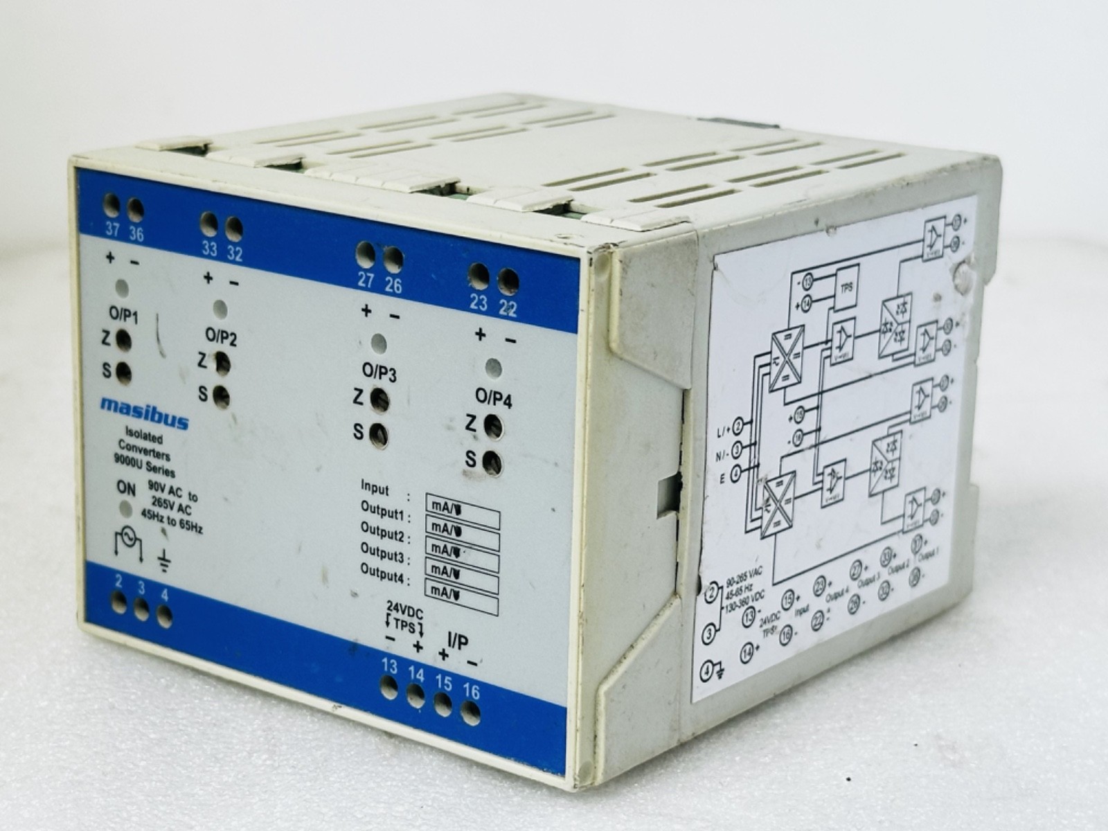 MASIBUS 9000U-S-C-U1-4-1 Series 9000U Isolated Converter 90V AC-265V AC 4-20mA