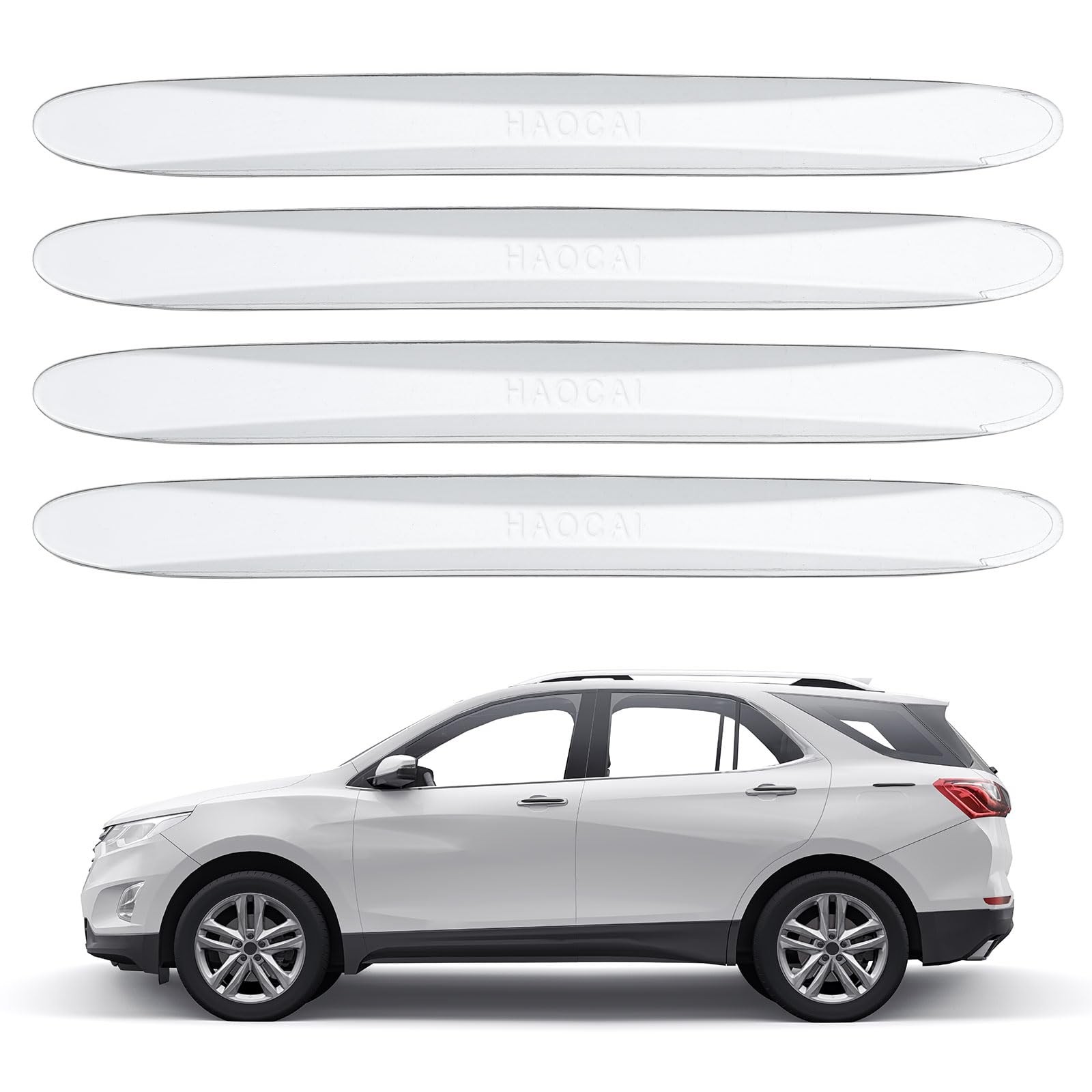 Bumper Guard Strip, 4 Pcs Anti-Collision Patch Anti-Scratch Rear Bumper Prote…