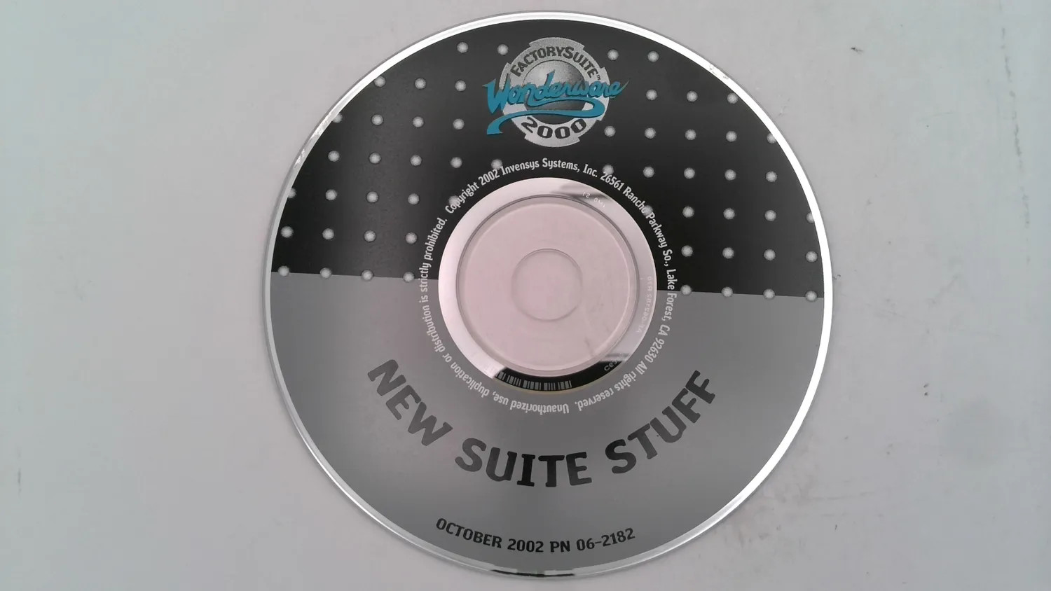 INVENSYS 06-2182 NEW SUITE STUFF OCT 2002 CD