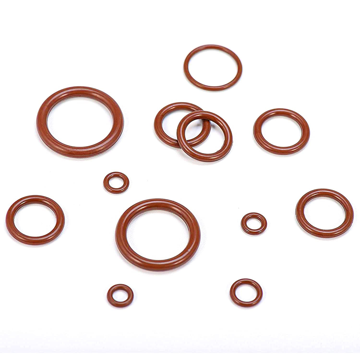 185 Pieces FKM Brown O-Ring Kit,75A Durometer,18 Kind AS-568
