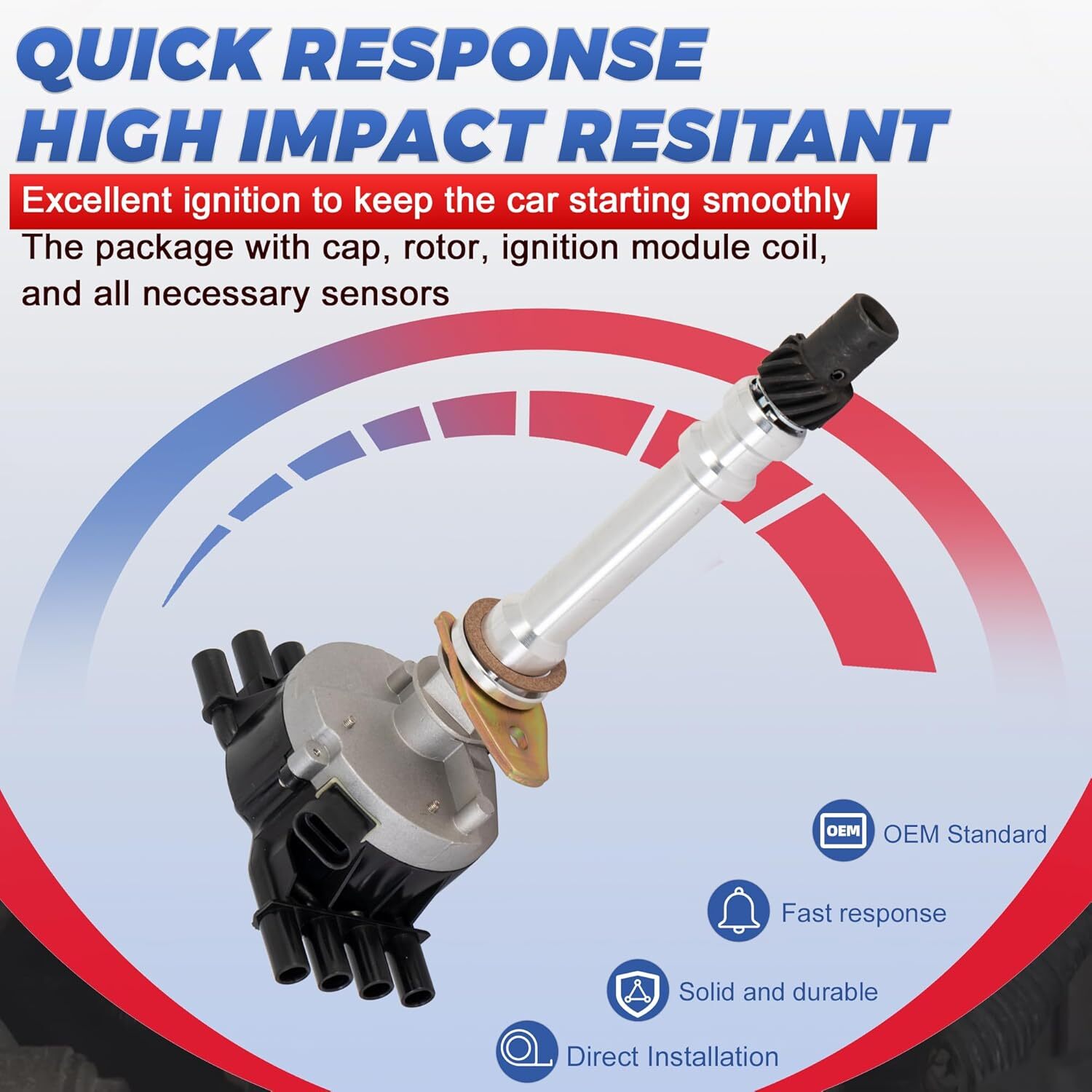 Complete Distributor Compatible for 1996-2002 Chevy Chevrolet GMC Vortec V8 5.0L