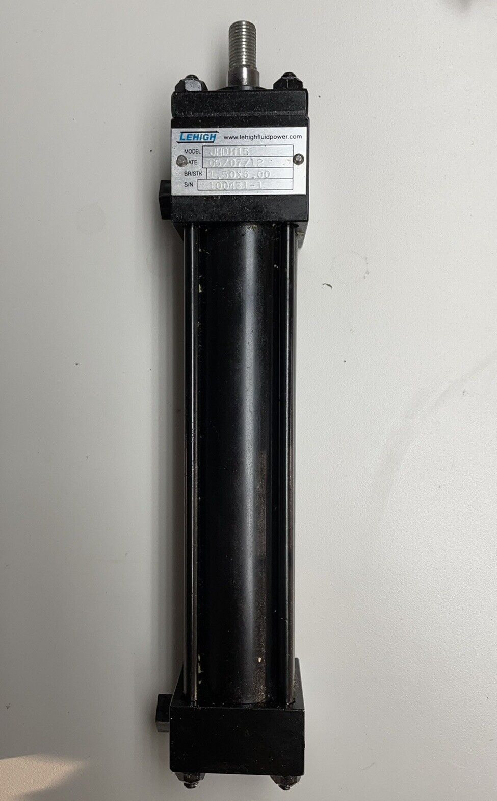 New LEHIGH JHDH15 Air Cylinder, 1.50″ Bore x 6.00″ Stroke, S/N 100451-1