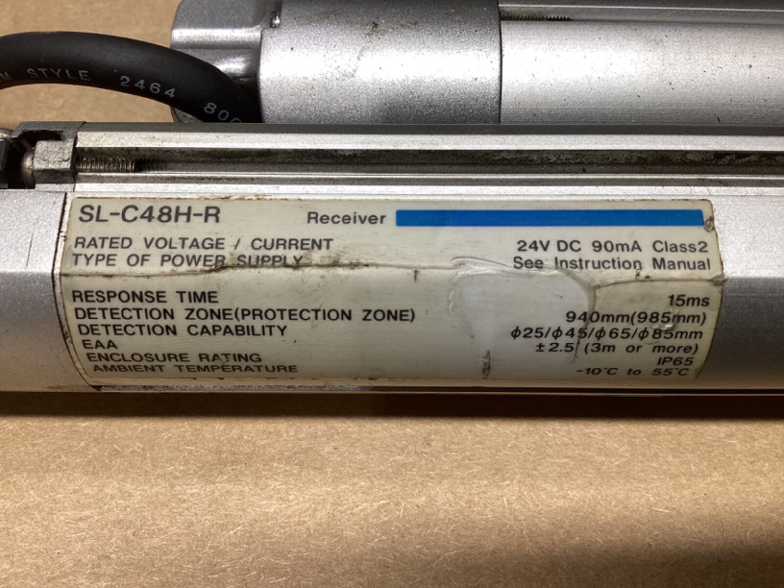 KEYENCE TRANSMITTER SAFETY LIGHT CURTAIN SL-C48H-TR / SL-C20H-R #123G34PR7