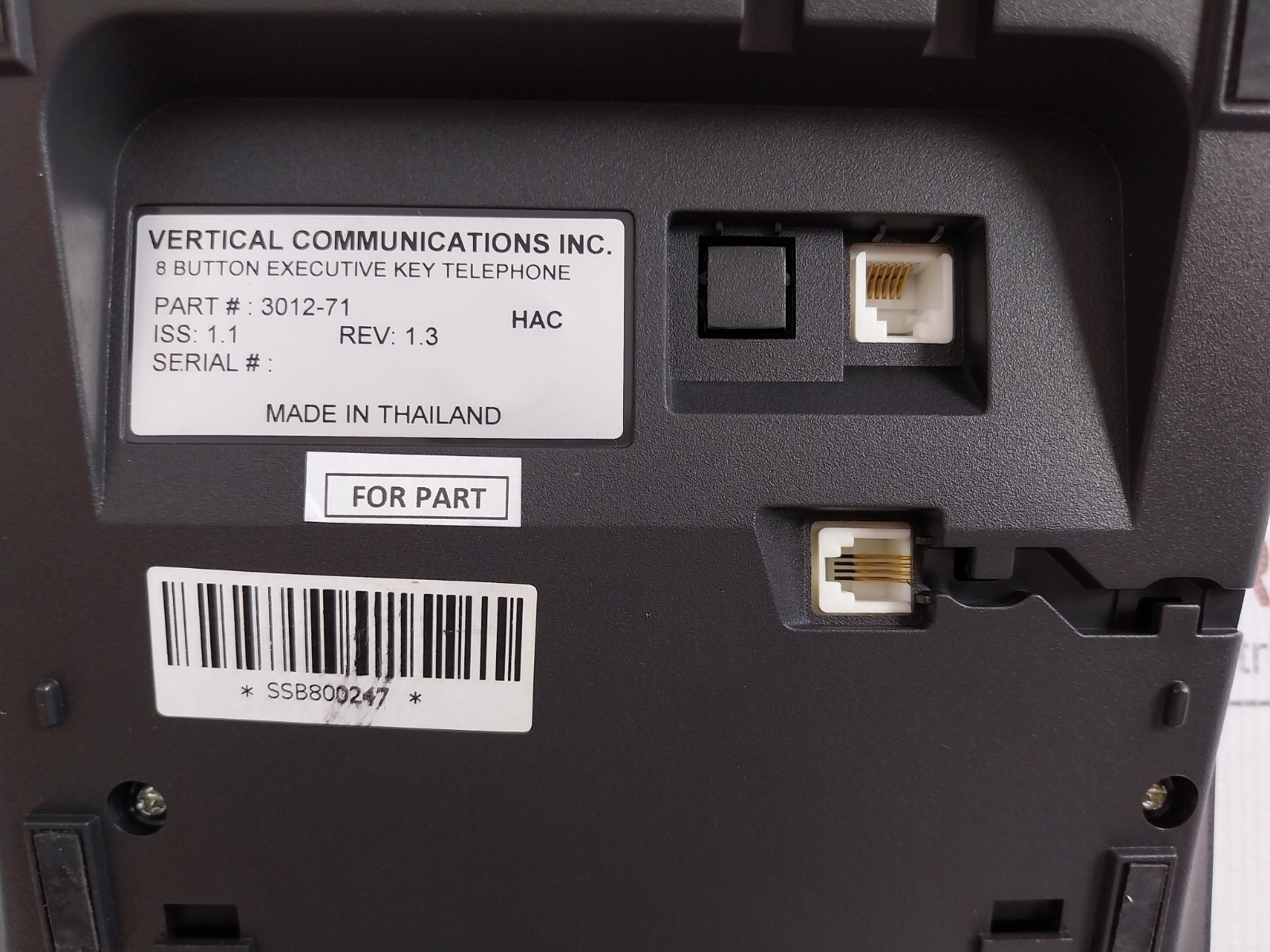 VODAVI 3012-71 8 Button Executive Telephone (Not Working)