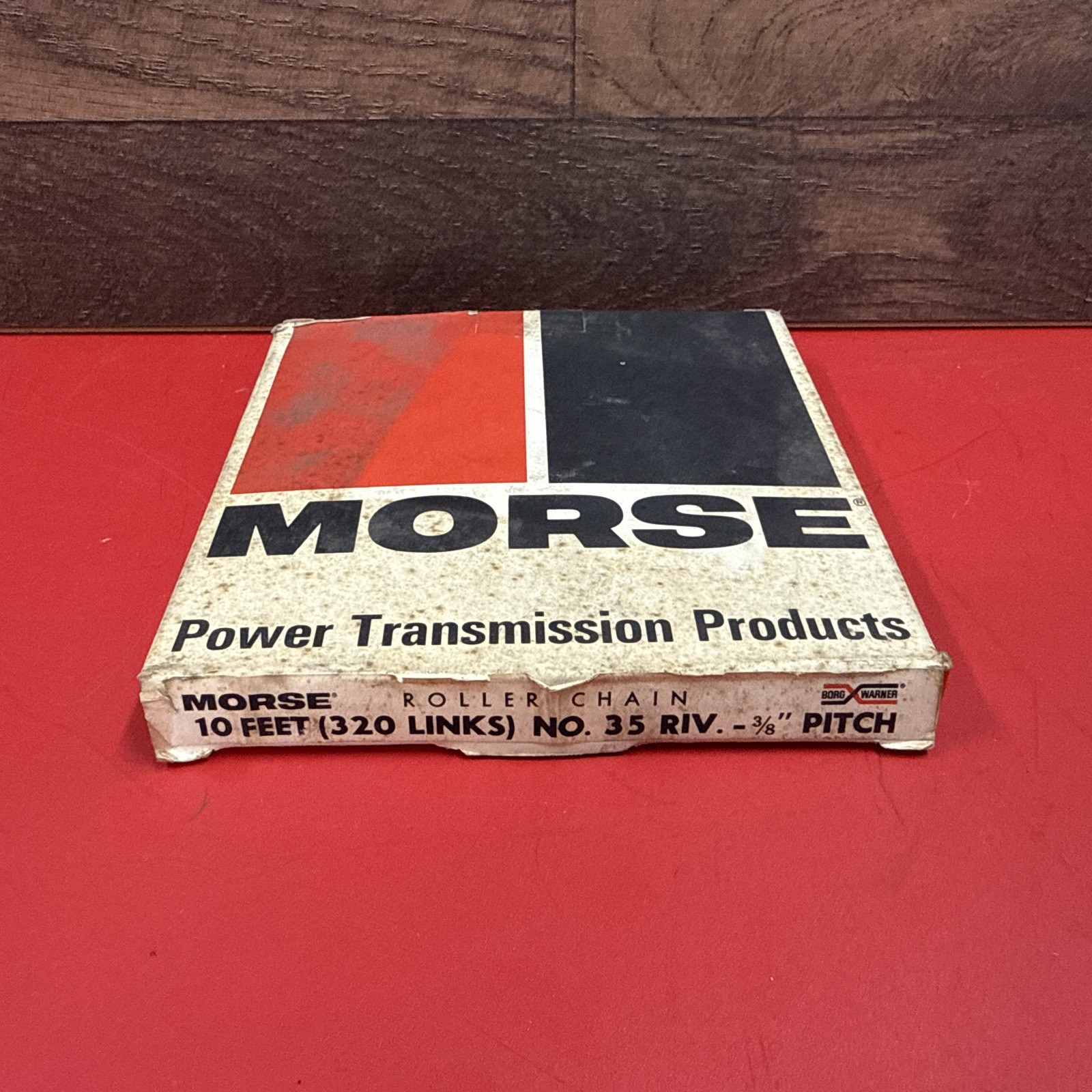 Morse 3/8″ Pitch, No. 35 Riv, Single Strand Roller Chain Chain 10 Ft. W/ 2master