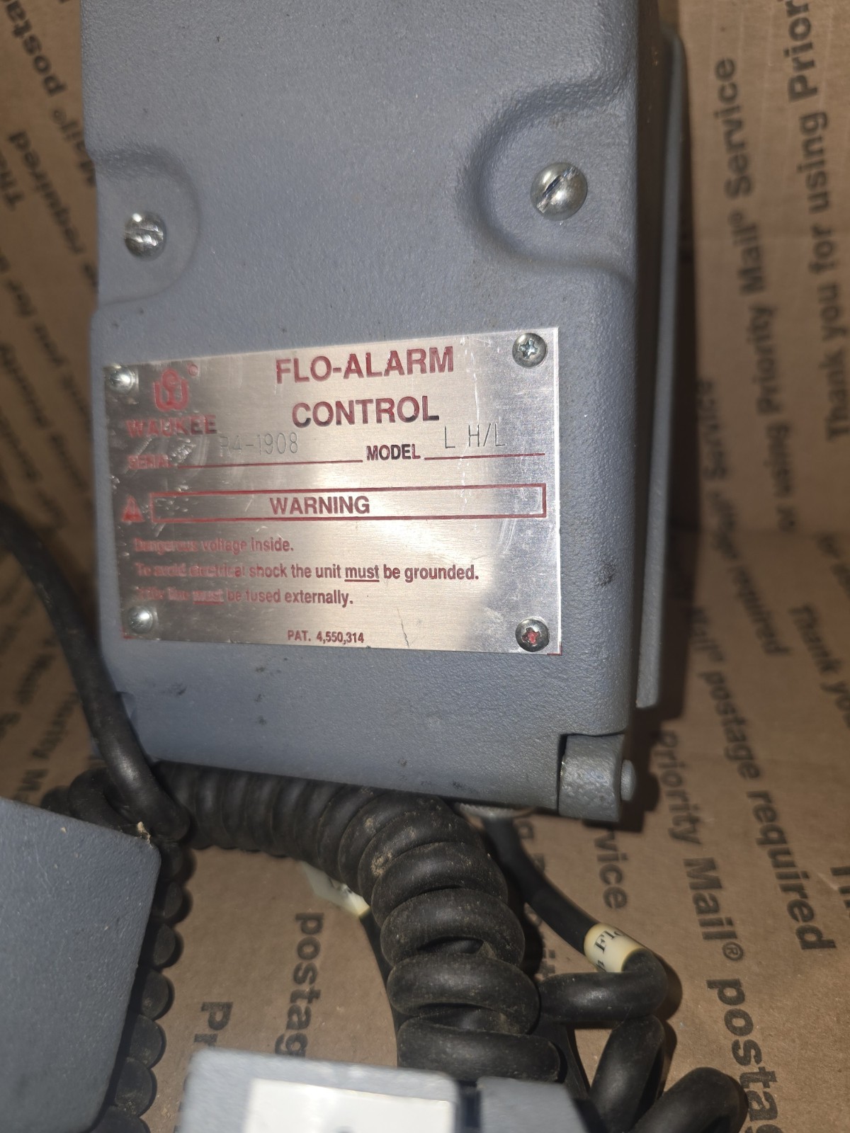 NOS WAUKEE L H/L FLO-ALARM CONTROL FREE SHIPPING!