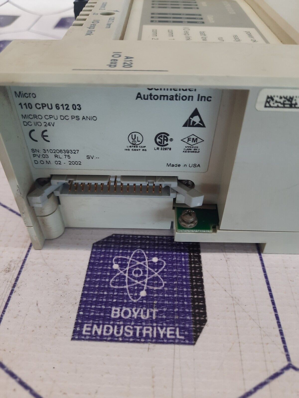 SCHNEIDER AUTOMATION 110 CPU 612 03 MICRO CPU MODULE