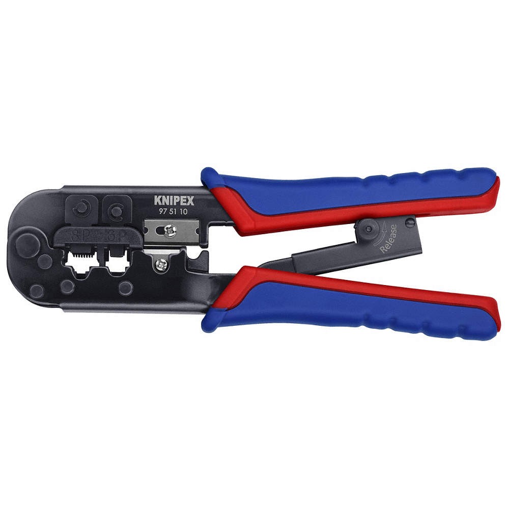 KNIPEX 97 51 10 Crimper,RJ-11/12/45,7-1/2″ L 10U158