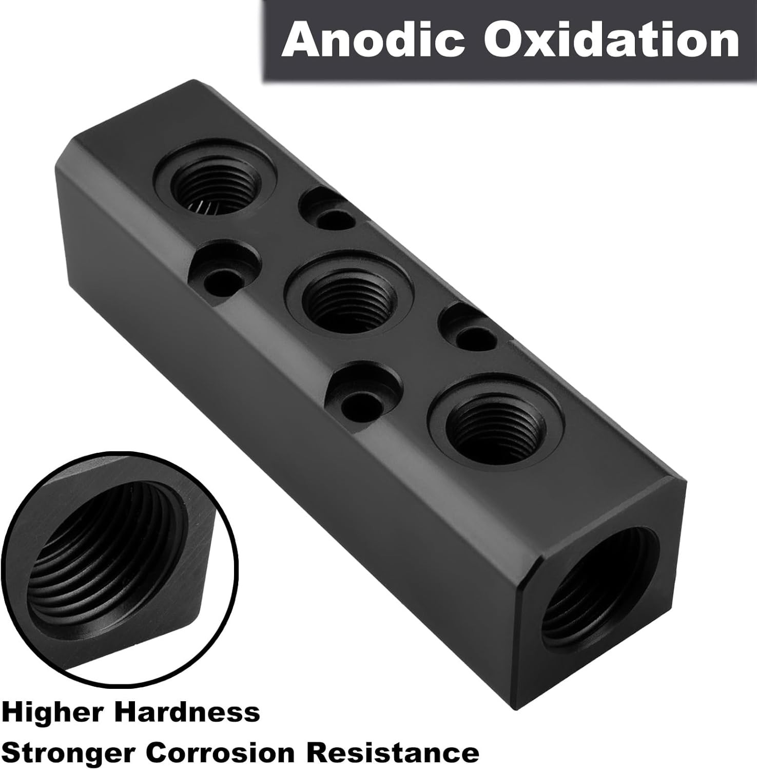 Air Manifold, 3 Way 5 Port Air Compressor Manifold, Air Hose Inline Manifold Blo