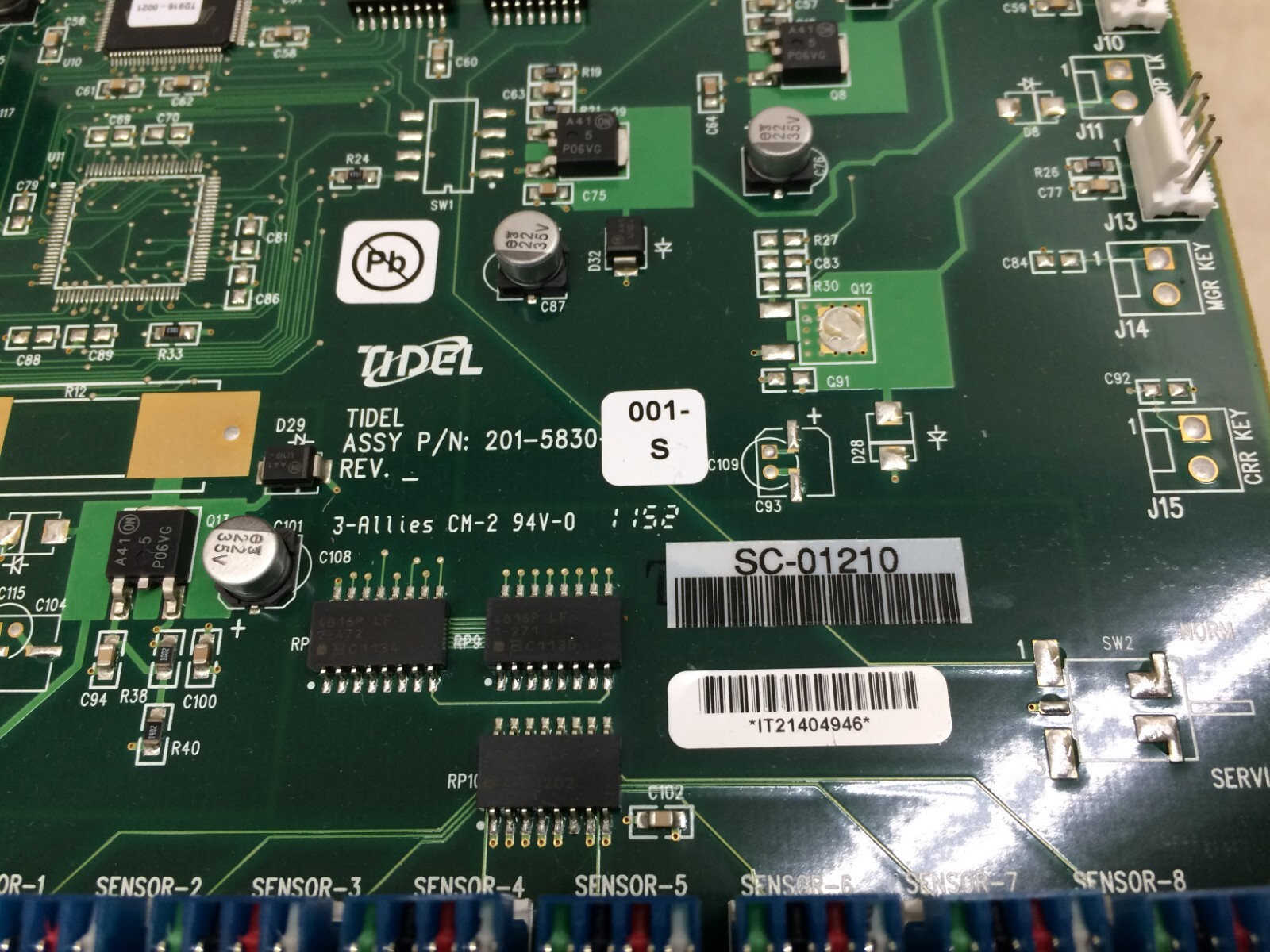 Tidel TACC Timed Access Cash Controller Parts Assembly Board 201-5830-001-S