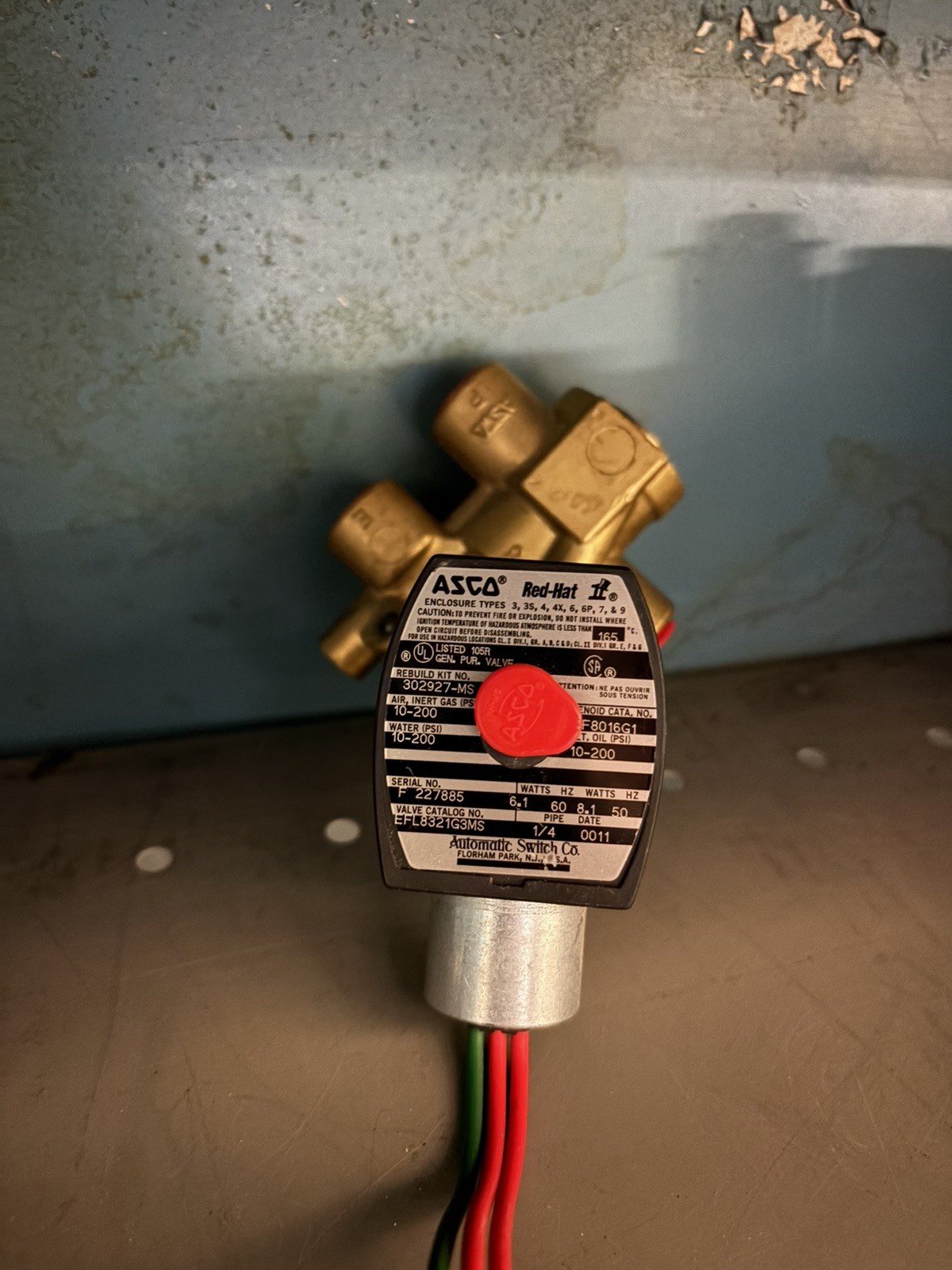 NEW NO BOX Asco/Red Hat EF8016G1 General Purpose Solenoid Valve