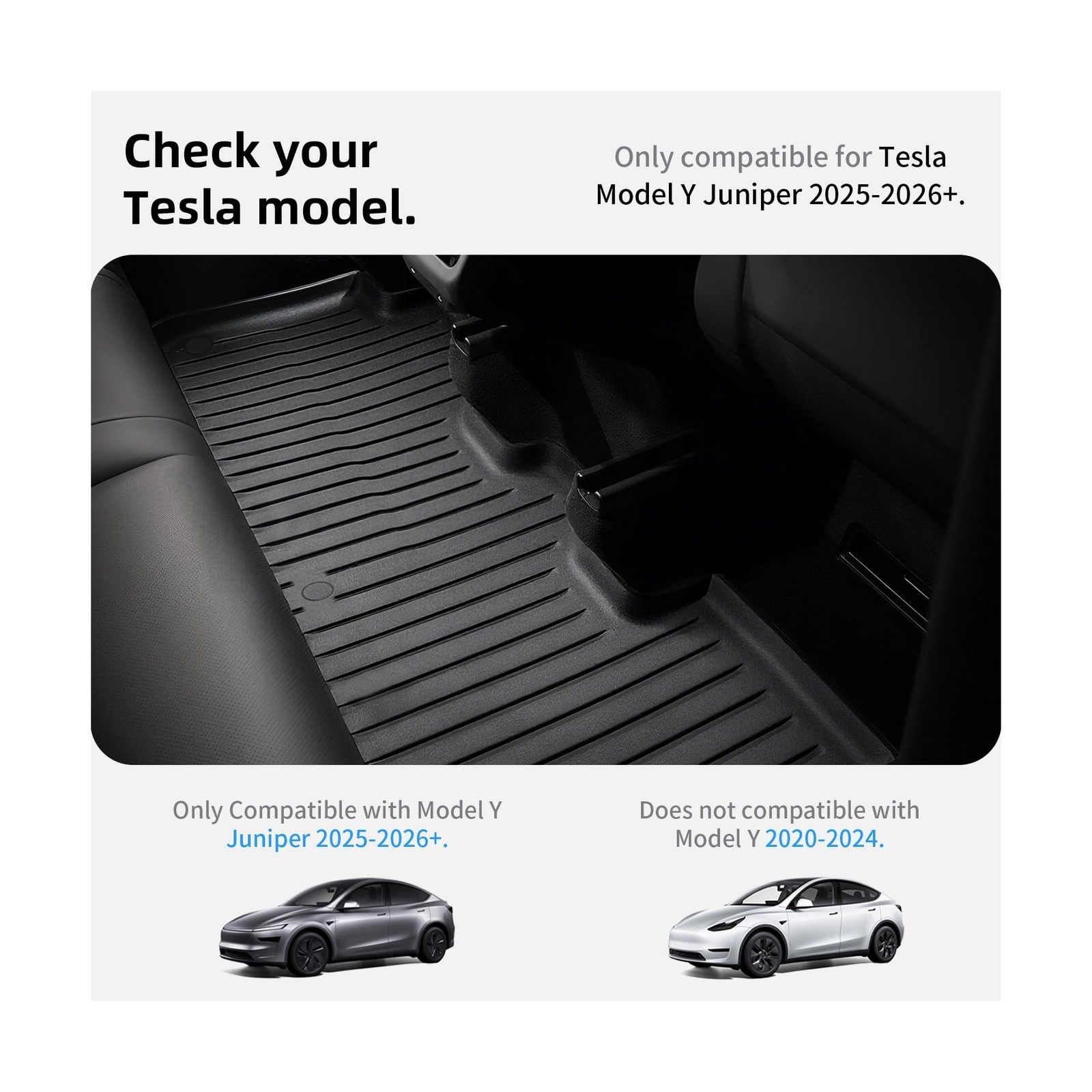 6 Pcs for Tesla Model Y Juniper Accessories 2025 2026 All Weather TPE Anti-Sl…