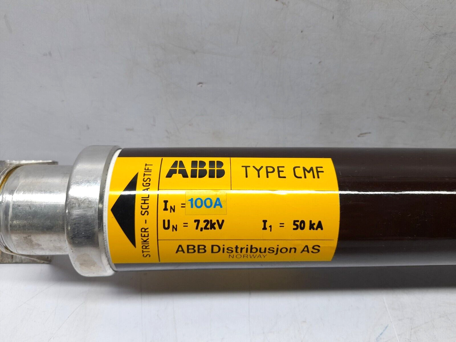 ABB CMF-BS Medium Voltage Fuse NHP 241347R7 100A 7.2kV Type CMF