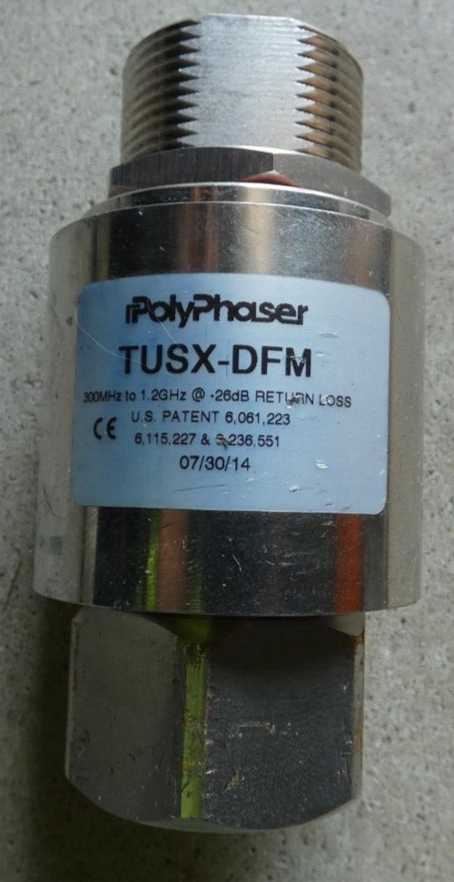 Used PolyPhaser TUSX-DFM DIN Female / DIN Male