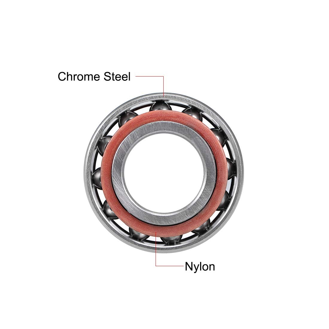 uxcell 7206AC Angular Contact Ball Bearing 30x62x16mm, Single Row, Open, 25° Con