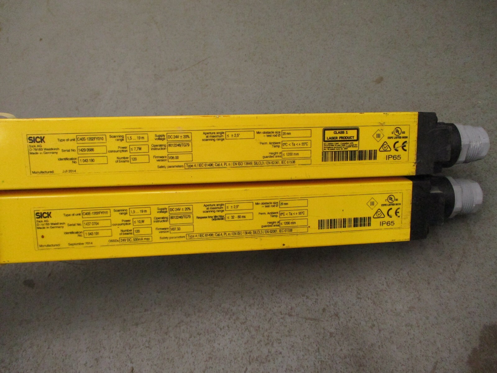 Sick C4000 Safety Light Curtain C40S-1202FY010 A2095DH