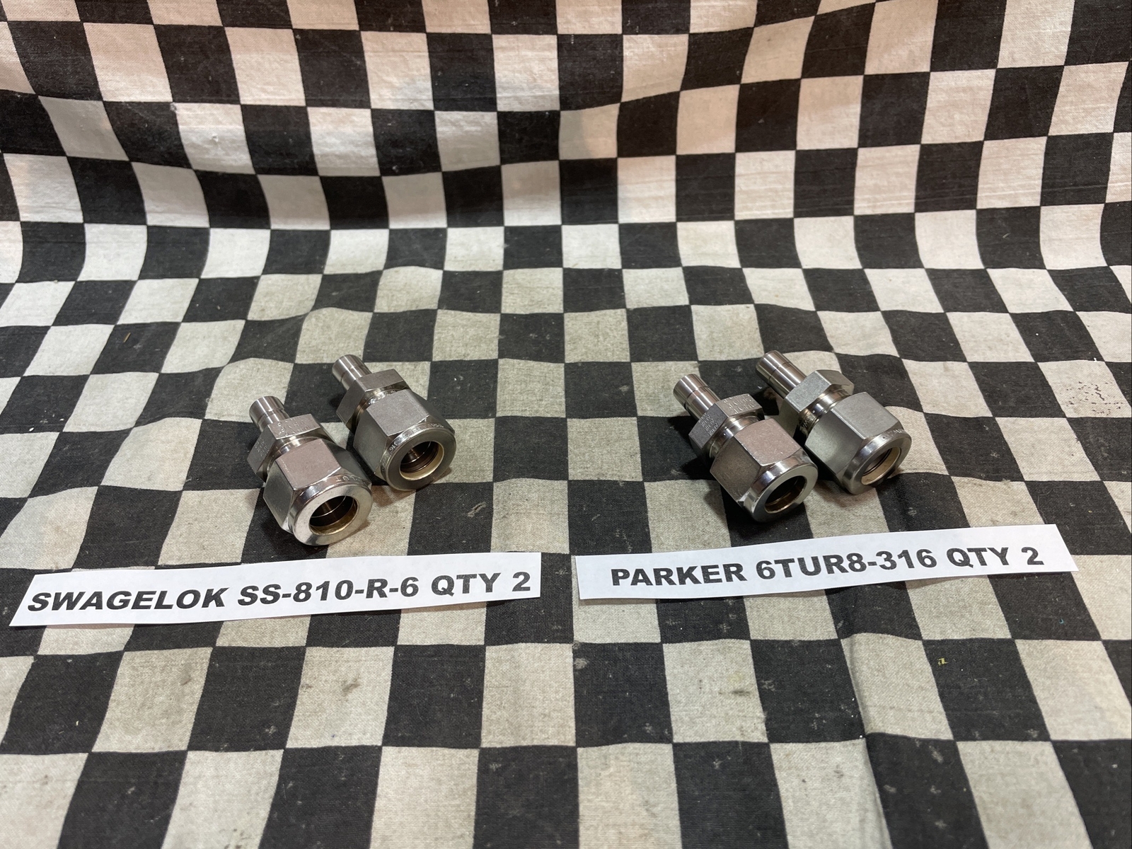 SWAGELOK SS-810-R-6, PARKER 6TUR8-316, REDUCER 1/2″ X 3/8″, LOT OF 4 #163913