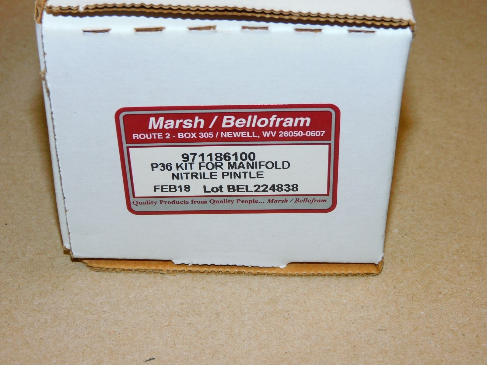 Marsh Bellofram 971186100 P36 Kit for Manifold Nitrile Pintile NEW