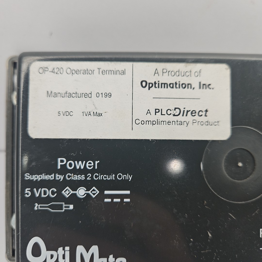 Automation Direct Optimation OptiMate OP-420 Operator Terminal Panel Display