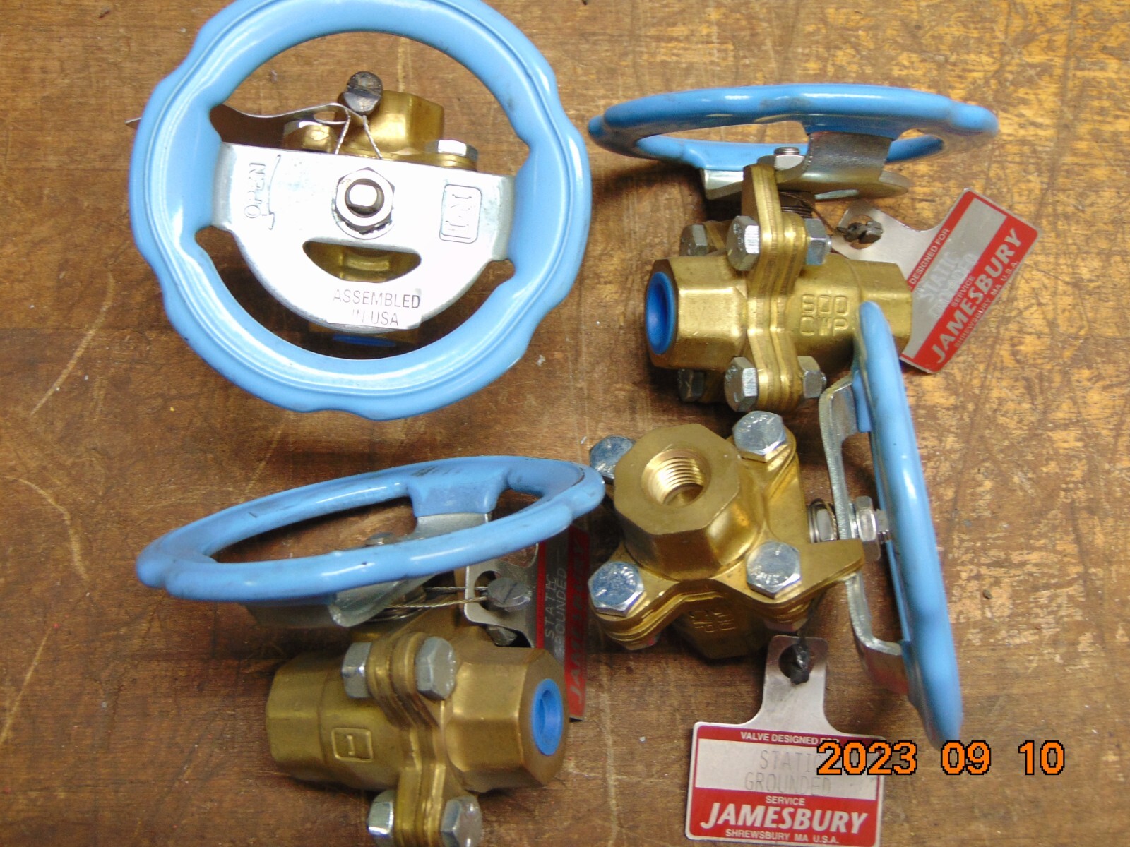 Jamesbury 3/8″ 21STGR1136TTC061 Ball Valve 3/8 inch NPTF Threaded Brass Grounded