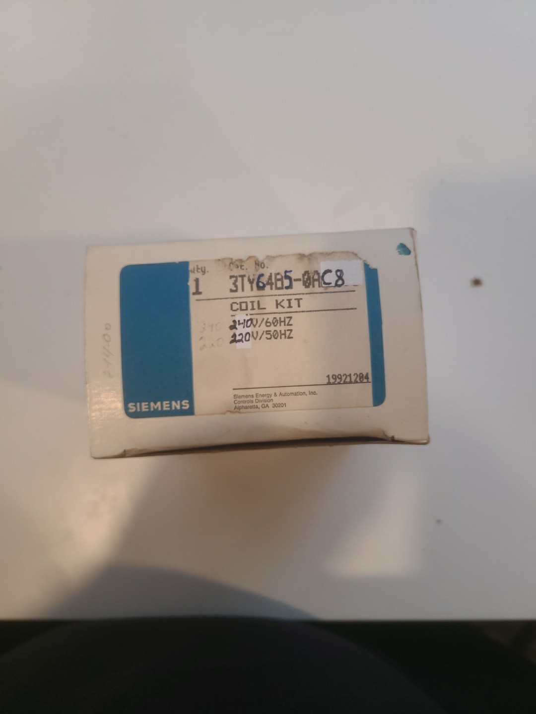 NOS SIEMENS ALLIS 3TY6 485-0AC8 240V 60HZ 220V 50HZ #817PT145*CO