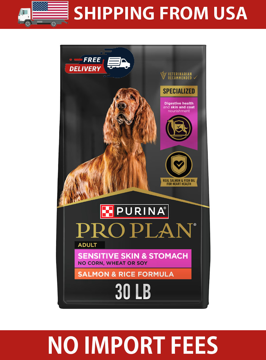 Purina Pro Plan Sensitive Skin, Stomach Salmon and Rice Formula Dog Food, 30 lb