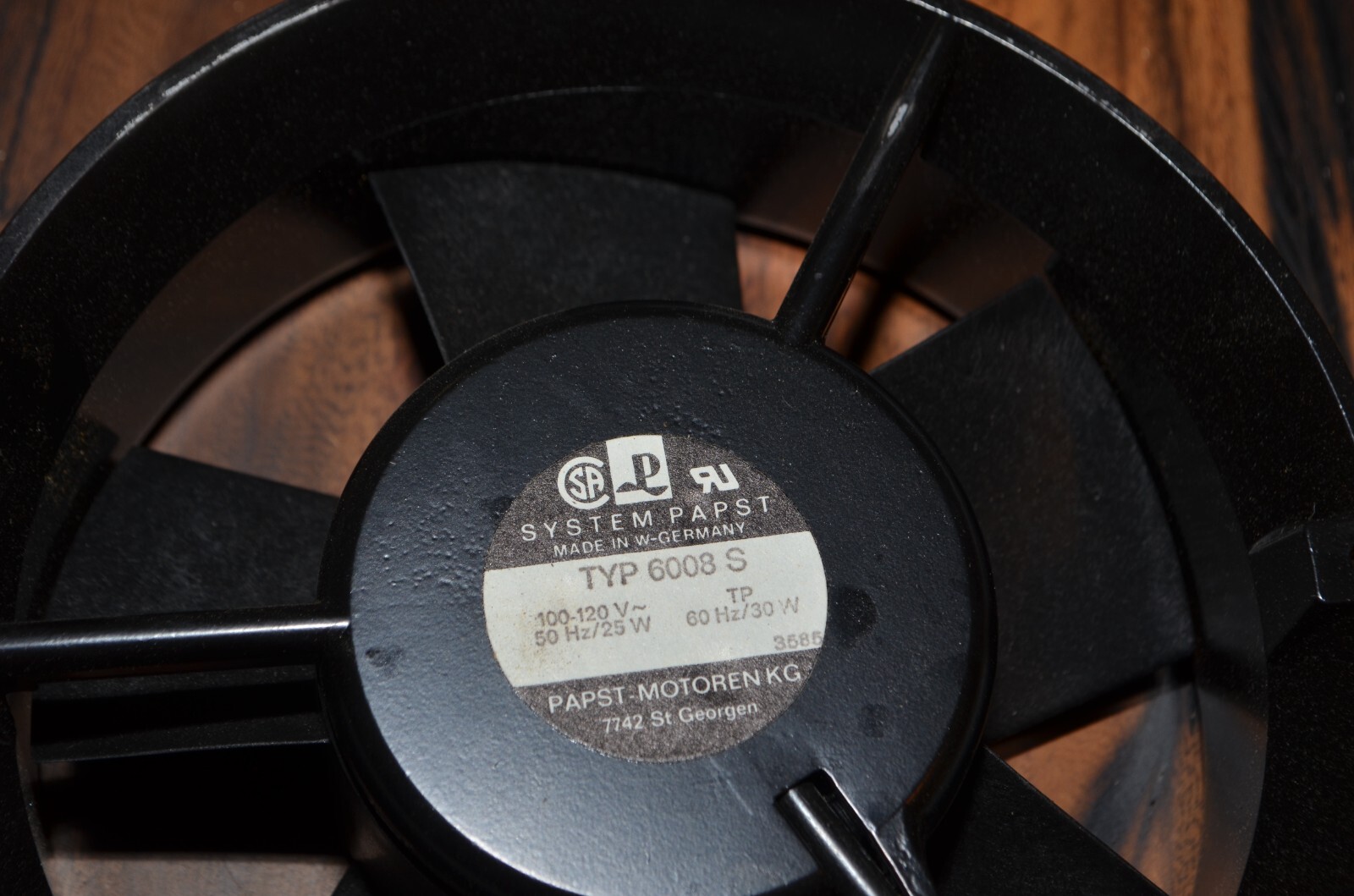 PAPST Motor TYP 6008 S, Fan 110V-120V-50/60Hz, 25W 30W GERMANY! NIB NEW