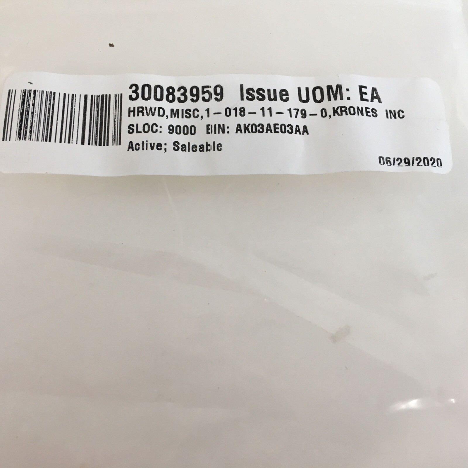 KRONES 0-905-27-457-9 Bottle Plate Cover + *Warranty*