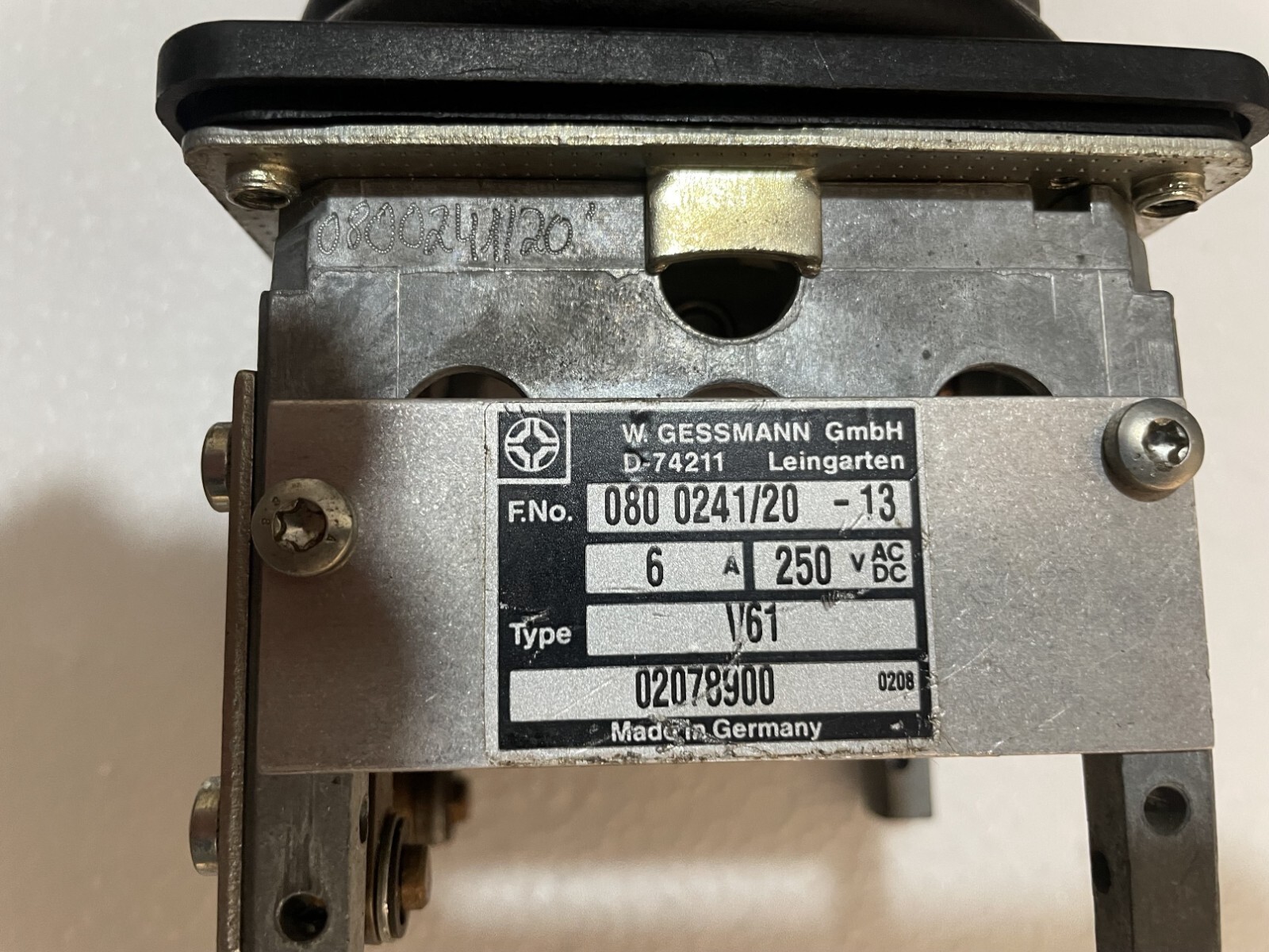 Deck Crane Joystick *New* W.Gessmann 080 0241/20-13 Deck Crane Joystick