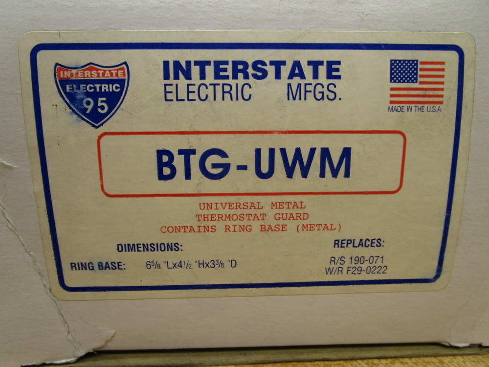 Interstate Electric BTG-UWM Thermostat Guard W/ Ring Base BTGUWM