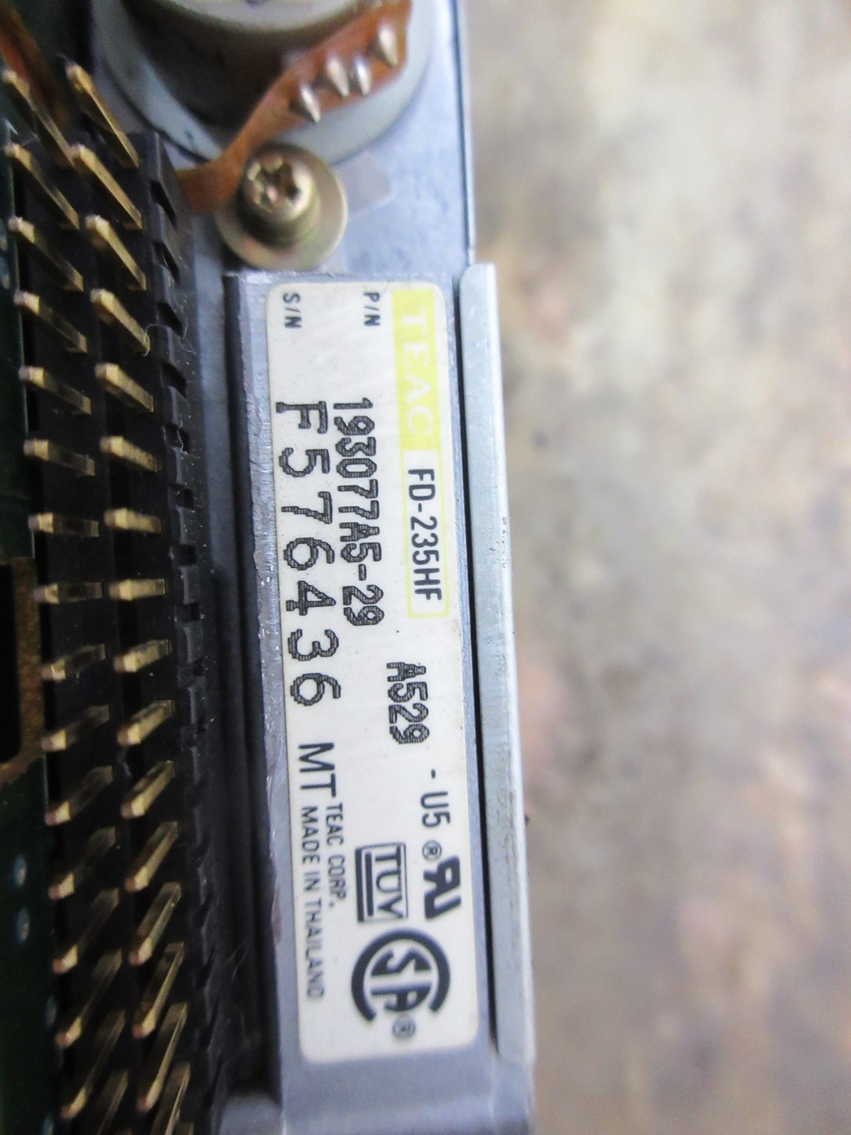 2000 CHARMILLES EDM CABINET FD-235HF 193077A5-29 A529-UT FLOPPY DISK DRIVE CNC