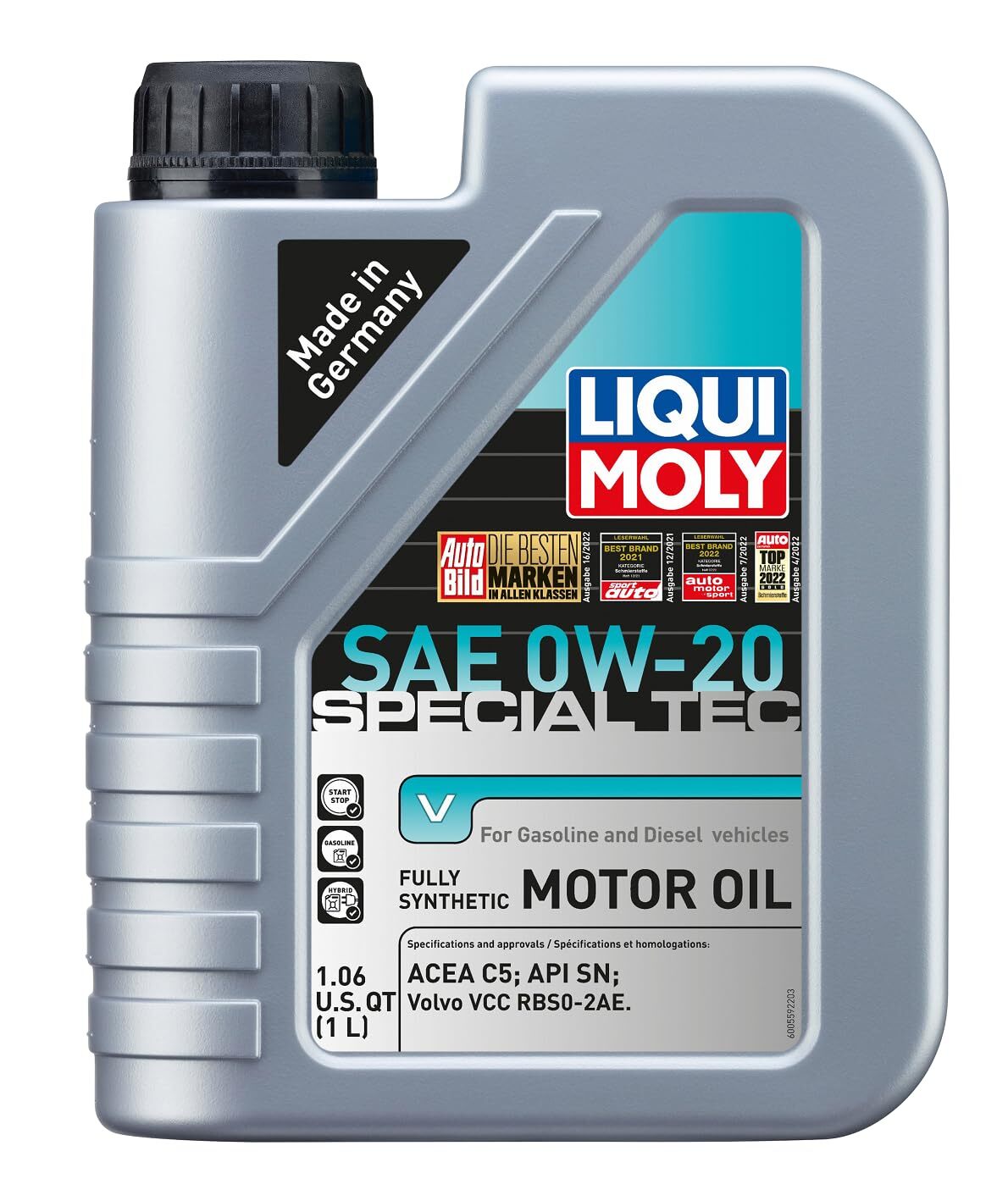 LIQUI MOLY Special Tec V SAE 0W-20 1 L Fully synthetic engine oil SKU 20198