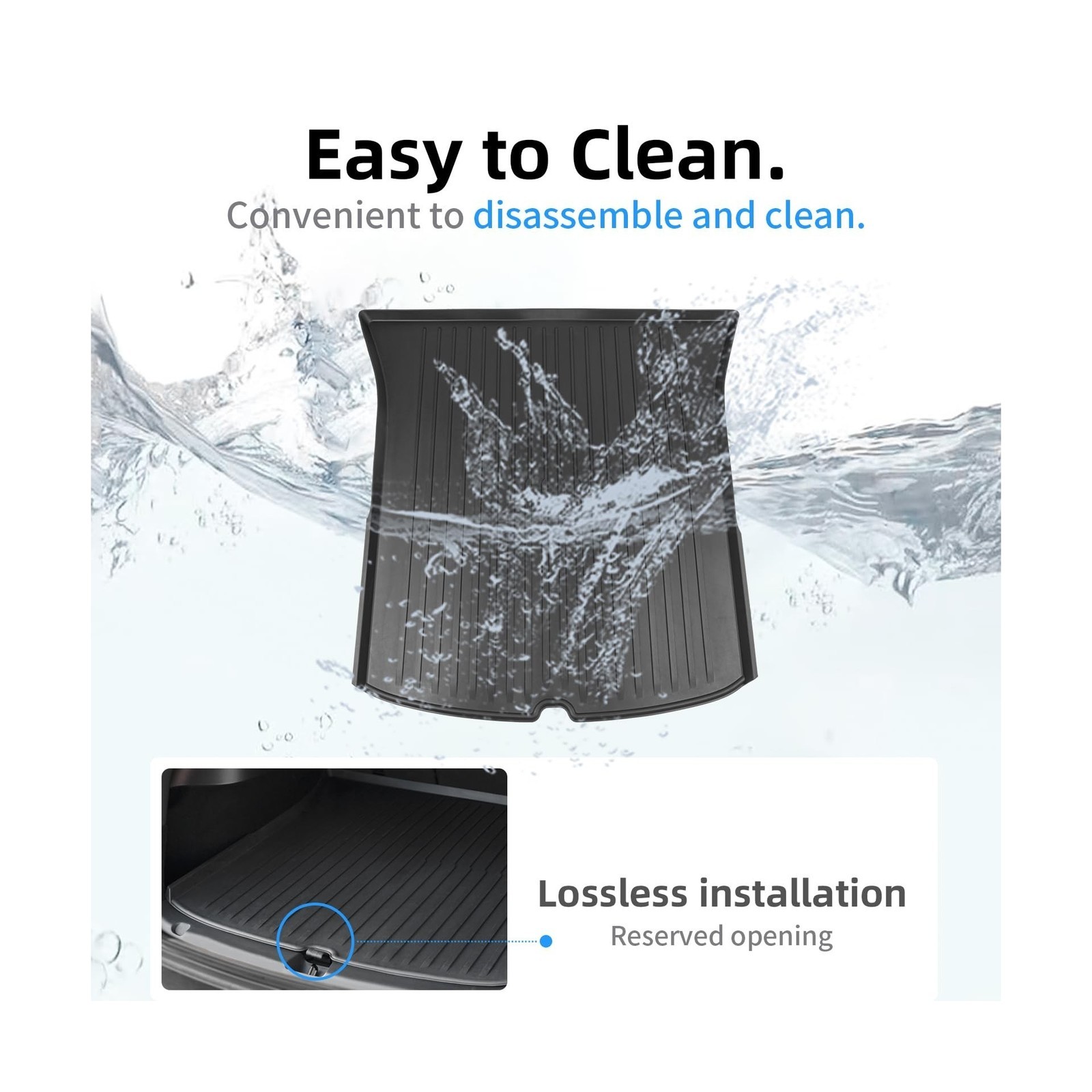 All Weather Cargo Liners for New 2025 2026 Tesla Model Y Juniper Trunk Mat wi…