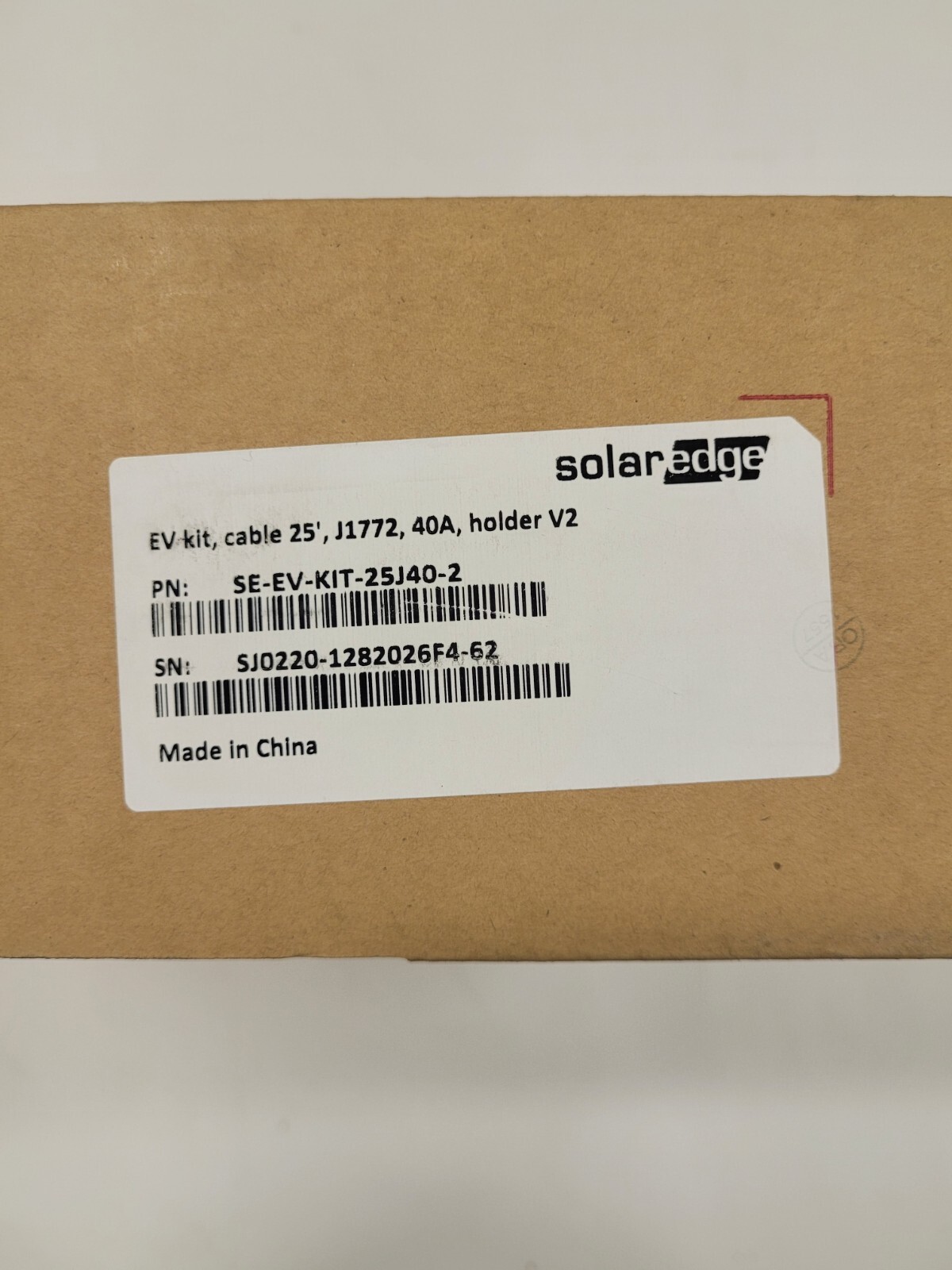 SolarEdge HD-Wave SE-EV-KIT-25J40-2 Charging Cable, CABLE ONLY