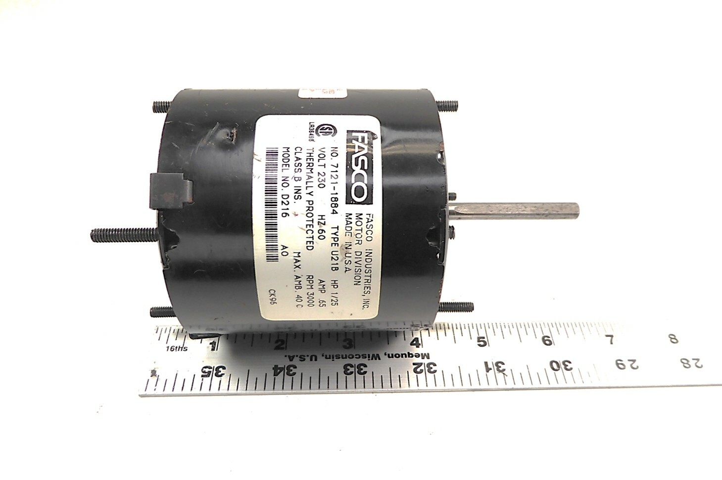 Fasco D216 1/25 HP 3000 RPM 230V NEW NO BOX
