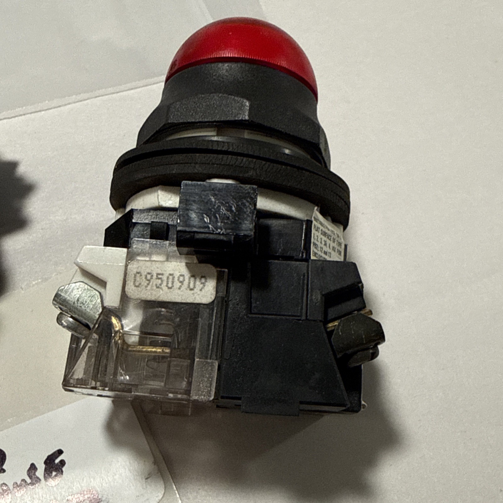 Lot of 2 Westinghouse PB2HF0V7 120V Red Pilot Lights PB1V0P 1 w/ PB1A Contact